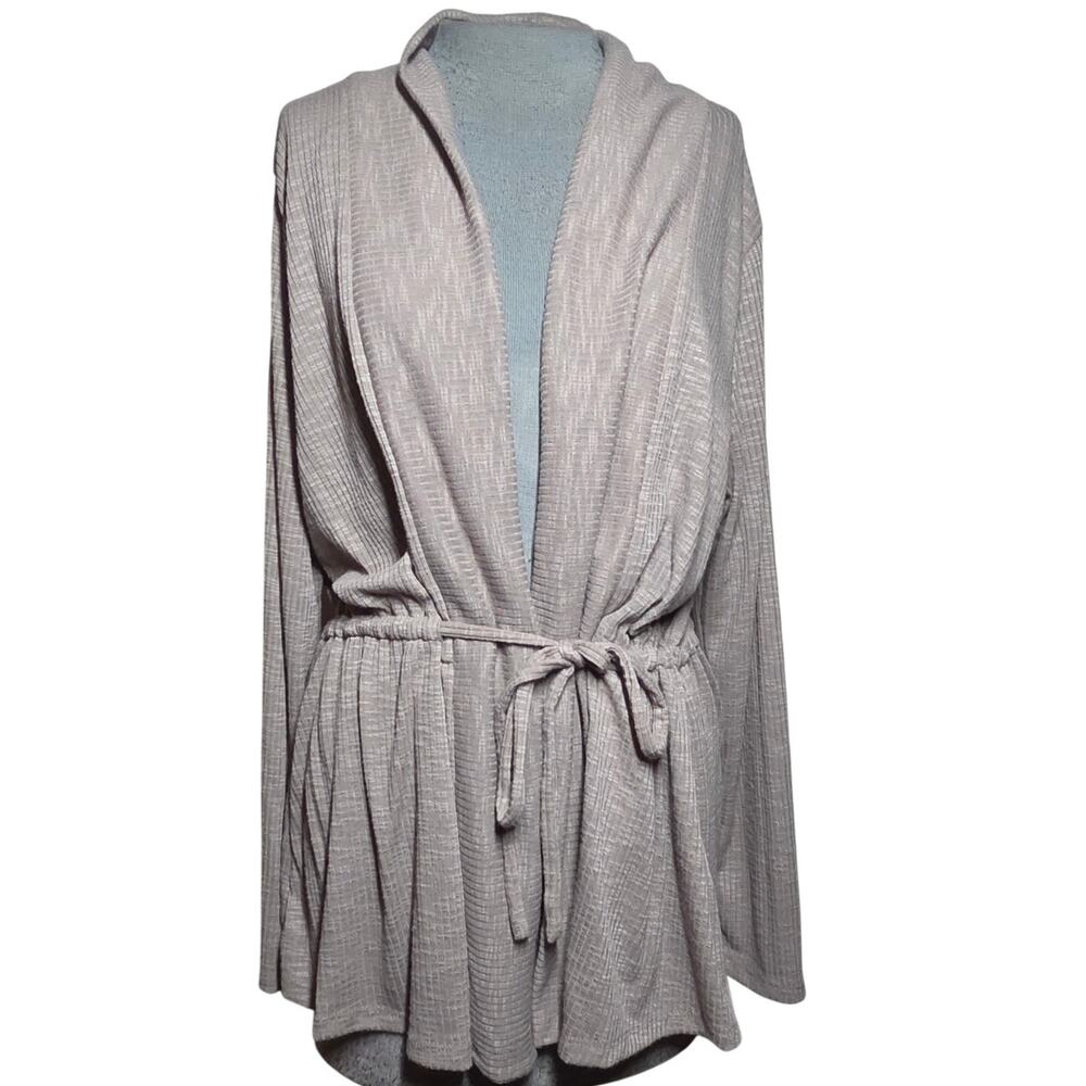Tan Open Front Belted Sweater Size 2XL